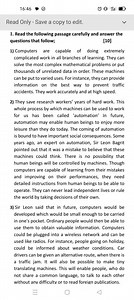 Passage for Reading ComprehensionRead the following passage c... | Filo