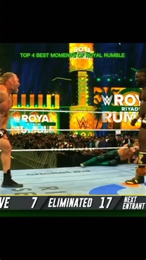Top 4 Best moments Of Royal Rumble #shorts #brocklesnar #obafemi #edit #wwe