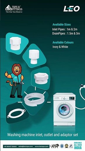 Leo Cube Series #WashingMachineTap #AdaptorSet
