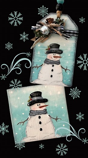 How about using reusable stencils for your next project? I love how easy and fun they are to use! See how to make this cute snowman using a stencil on my Facebook live! #beeincreativewithmis #stencilsarefun | Bee'in Creative with Mis