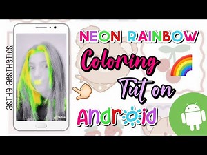 NEON RAINBOW 🌈 COLORING TUTORIAL ON ANDROID FOR TIKTOK FANPAGE | TIKTOK FANPAGE COLORING TUTORIAL
