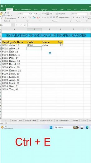 Excel TRICKS : how to separate employees multiple data #learnexcel