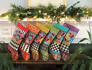 Colorful Quilted Christmas Stocking: Modern Candy Color Family Set - Traditional, Inclusive - Etsy