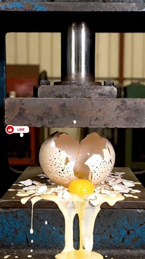 HYDRAULIC PRESS V/S OSTRICH EGG 🥚 hydraulic press machine machinery engineering works New 🆕📈🆕
