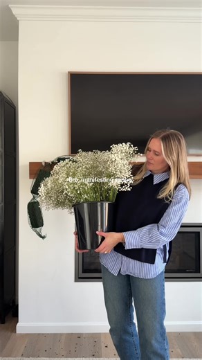 Create a Stunning Asymmetrical Baby's Breath Mantel Installation