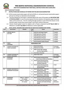 KCSE Timetable 2025: Full Schedule, PDF Download, and Exam Dates