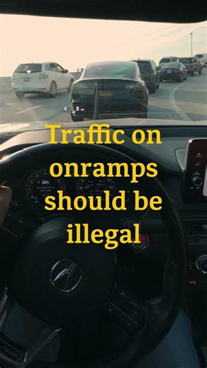 Driving a manual up a long steep onramp with traffic in LA (this shouldn't be a thing)