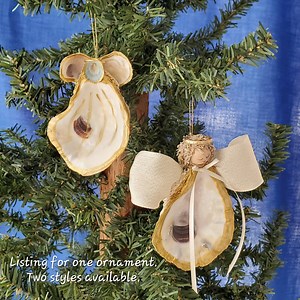 Oyster Shell Angel Handmade Nautical Christmas Ornament, Beach Decor, Angel Ornament, Beach Theme Coastal Christmas Tree Gift, Angel Gift - Etsy