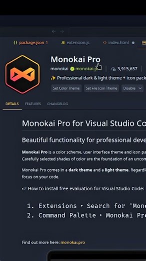 Why Monokai is STILL the Best VS Code Theme in 2026 🏆#vscode#shorts