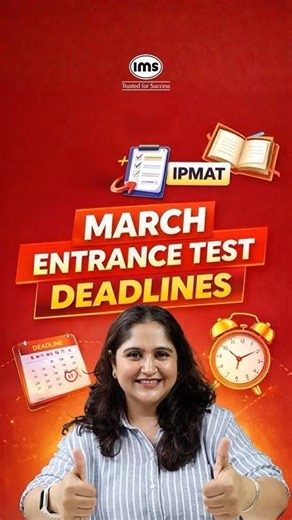 Don't miss! IPMAT March Entrance Test Deadlines #shorts
