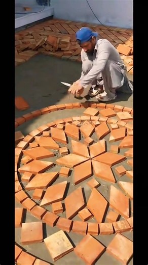 Amazing Tile Star Design ✨ | Satisfying Floor Art 😍 | Viral Tile Work 2026