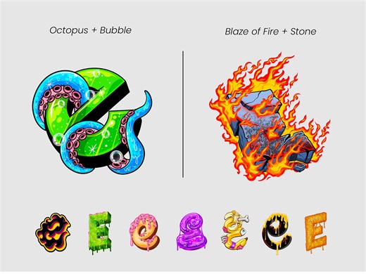 Typography E Variations