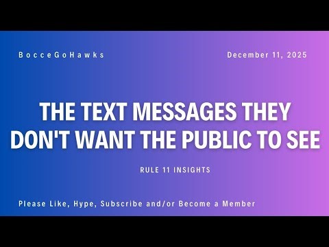 The Texts They Don't Want The Public To See