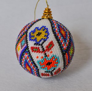 Beaded Christmas Ball - Handmade Tradition Ornaments - Holiday Tree Decor - Unique Meaningful Gift - Ukrainian Pattern - Ready to Deliver - Etsy