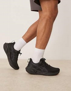 Asics Novablast 5 running trainers in black and carrier grey | ASOS