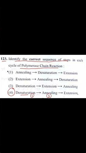 Q123 NEET 2026 | Polymerase Chain Reaction| Single Option