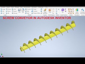 Screw Conveyor Design & Calculations in Autodesk Inventor || Conveyors design || Inventor 3d drawing