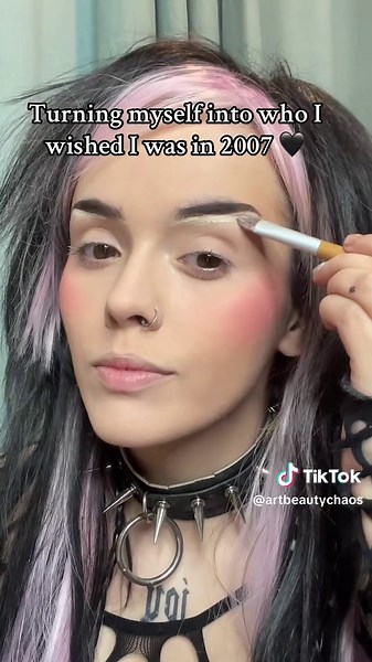 Emo Makeup Transformation Inspired by 2007 MySpace Style