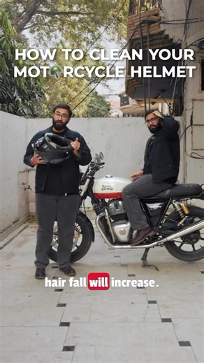 Aakash Dhawan | Bikes | Travel on Instagram: "How to clean your motorcycle helmet! ( motorcycle helmet cleaning, clean helmet, helmet cleaning)"