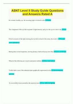ASNT Level II Study Guide Questions and Answers Rated A2376