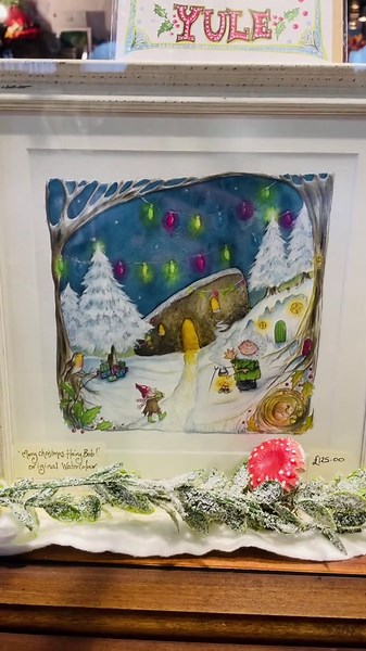 Wishing you a very ‘hairy’ Christmas 😀🍄🎄 I have lots of handmade Hairy Bobs & Caves in stock ready for Christmas gifting plus get a free ‘Hairy Bobs Cave’ postcard with each purchase 😍 I also have my framed original watercolour painting ‘Merry Christmas Hairy Bob’ for sale, signed art prints are available for £7 each 💖 Hand glittered Hairy Bob Christmas cards £2.50 each 🎄 Merry Christmas Hairy Bob! Sitting beneath Scarborough Castle is a mysterious cave locally as ‘Hairy Bobs Cave’ Nobody 