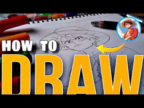 [Part-1] Anime Drawing Outline Tutorial Easy✅️ | How to draw Monkey d luffy step by step