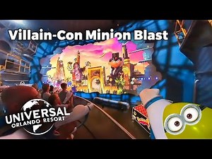Minion Blast shooter ride at Universal Studios Florida – FULL QUEUE & RIDE POV 4K Ultra-Wide