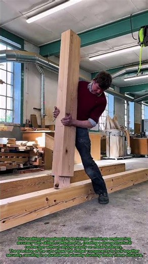 🪵 Amazing Timber Frame Joinery! How Massive Wooden Posts Fit Perfectly Into Place