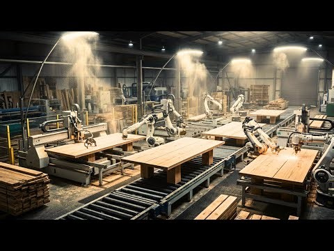 Inside a Modern Table Factory: From Raw Wood to Finished Furniture (Full Process)
