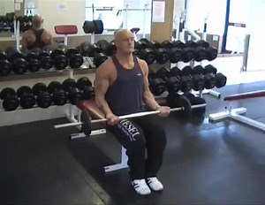Seated Barbell Curl