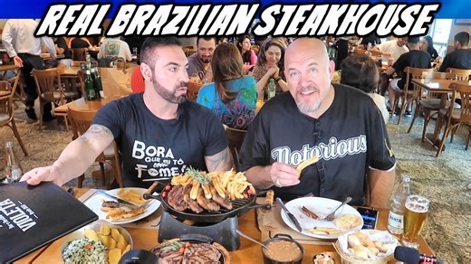 TRYING LOTS OF STEAKS IN A REAL BRAZILIAN STEAKHOUSE!