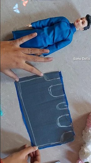 How to make ken doll coat on suit 😍 DIY ken doll suit