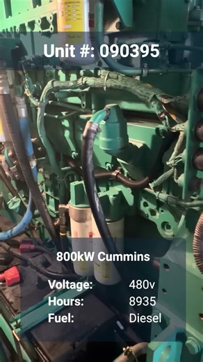 800kW Cummins Diesel Generator LOAD BANK TEST | 3-Phase Standby Unit 090395