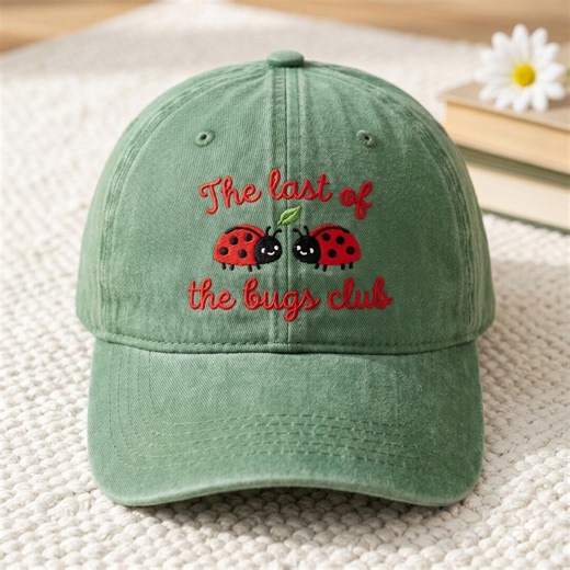 Embroidered Last of the Bugs Club Hat, Music Inspired Hat, Ladybug Dancing Hat, Cap, Music Fan Gift - Etsy