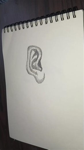 Easy Ear Tutorial For Beginners #shortsfeed#shortvideo#shorts#shortsviral#artshorts#art#drawing