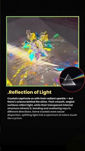 Why Crystals Shine: The Science Behind the Sparkle" reflection of light. #shortsfeed #light #facts