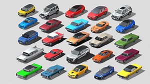 25 Low Poly Car Models: American Muscle - Buy Royalty Free 3D model by slowpoly
