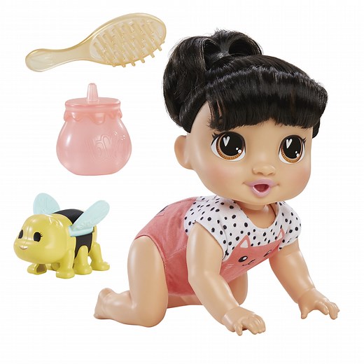 Baby Alive Crawl 'n Play Katie Kat Doll, Black Hair, Electronic Kids Toys for Girls & Boys 3