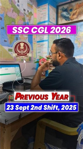 SSC CGL 2026🎯| PYP 💯| CGL 23 September 2nd Shift,2025✅| #ssc #cgl #mocktest #shorts #ssccgl