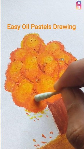 “Warm hues of fall captured in oil pastels 🍂✨A simple tree, yet full of life and color.#oilpastelart