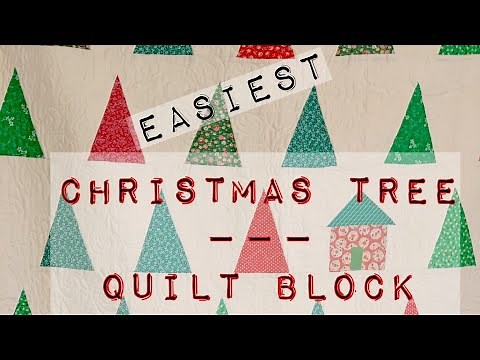 Easiest Christmas tree quilt block-simple sewing-Tutorial-Christmas quilt