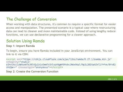 Simplify Your JavaScript Code with Ramda to Convert Arrays of Objects into Direct Key-Value Pairs