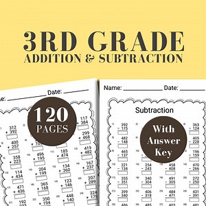 Grade 3 Worksheet Math Addition Printable Worksheet 3rd Grade Curriculum Teacher Worksheet 4th Grade Math Third Grade Math Instant Download - Etsy UK