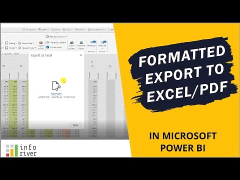 Formatted Export to Excel/PDF in Microsoft Power BI