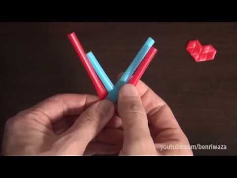 【DIY】ストローでハートを作る折り方/How to make a straw heart/100均アイテムDIYライフハック動画《字幕あり》