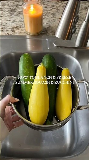 HOW TO BLANCH & FREEZE SUMMER SQUASH & ZUCCHINI🌞🥒