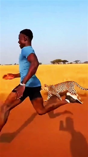 Leopard vs Runner Sprint Race INSANE Safari POV! #leopard #safari #savanna #africa #pov #nature