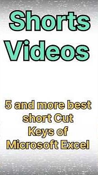 short Cut Keys of Microsoft Excel | excel tricks | excel tutorial | shortfeed | shorts | short video