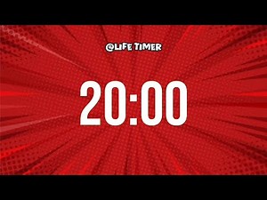 20 Minute Countdown with Steady Ticking and Loud Alarm