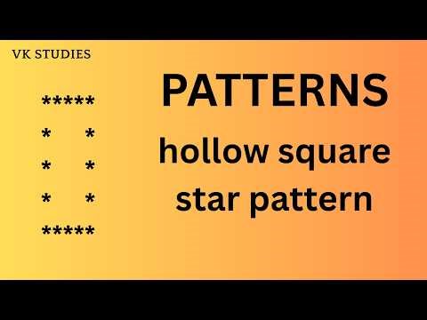 Hollow square pattern in java | Pattern - 8